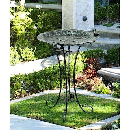 Perfectpet Lily Pad Birdbath with Folding Stand - Verdigris PE3000161